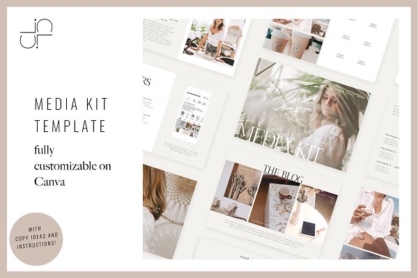 Download Media Kit Template for Canva