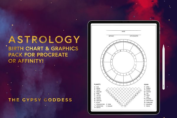 Download Astrology Birth Chart for Procreate