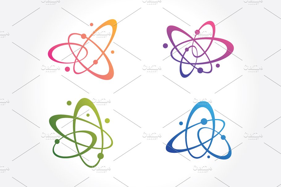 Download Molecules & atoms symbols Set