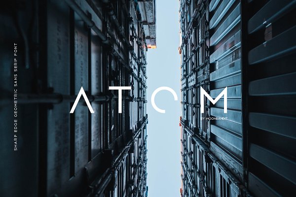 Download Atom - Sharp edge Future Scifi font