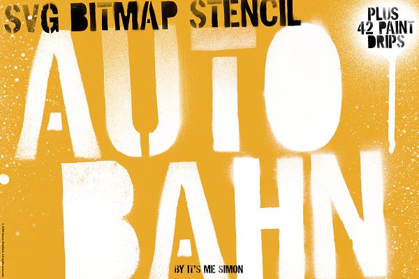 Download Autobahn SVG bitmap stencil font
