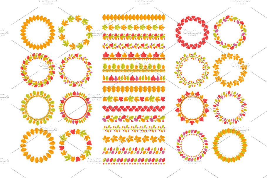 Download Autumn Leaves Vector Brushes Set