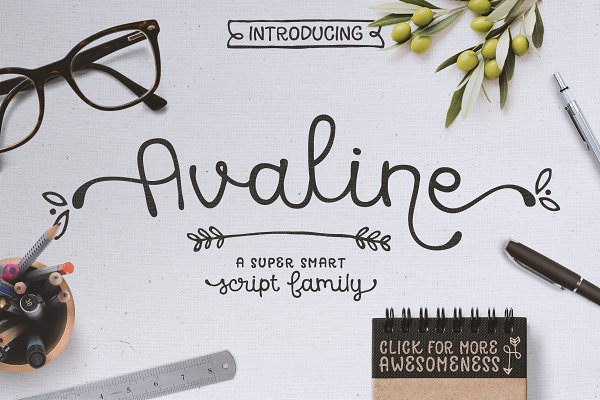 Download Avaline Script Family + BONUS Extras