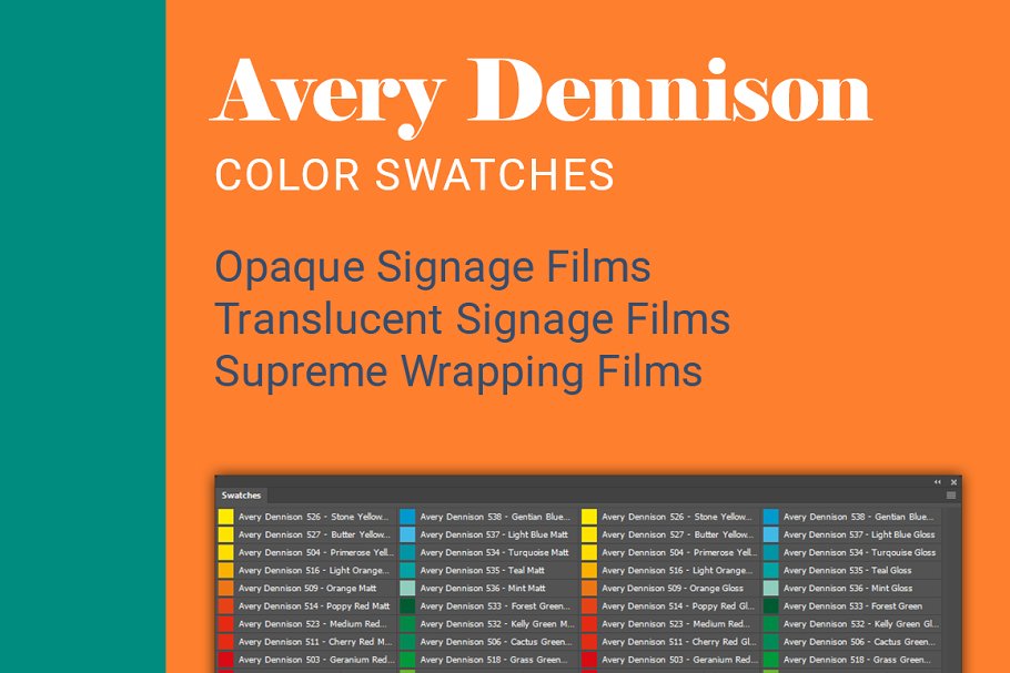 Download Avery Dennison Color Swatches
