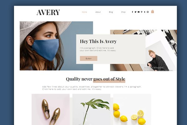 Download Avery Wix Website Template