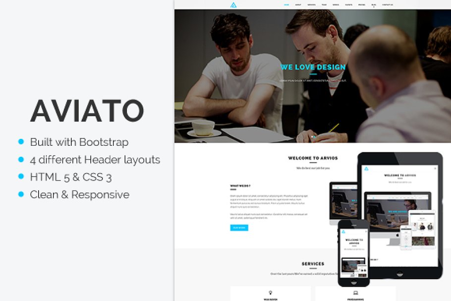 Download Aviato - Onepage HTML Template