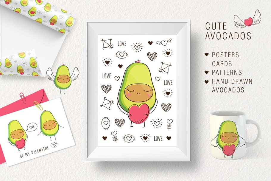 Download Cute avocados