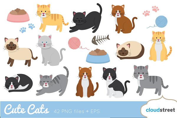 Download Cute Cats Clip Art