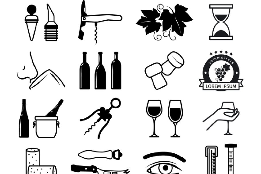 Download Tasting wine icons
