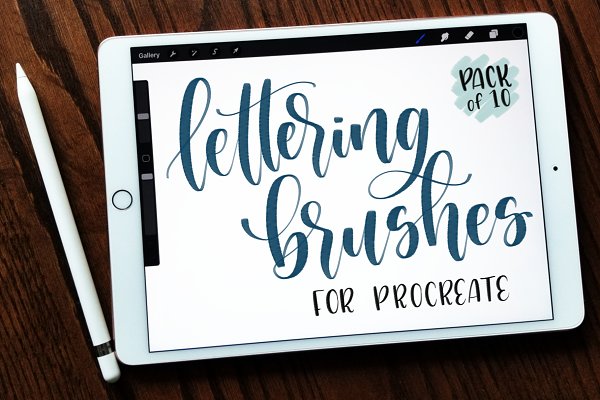 Download 10 Lettering Brushes for Procreate