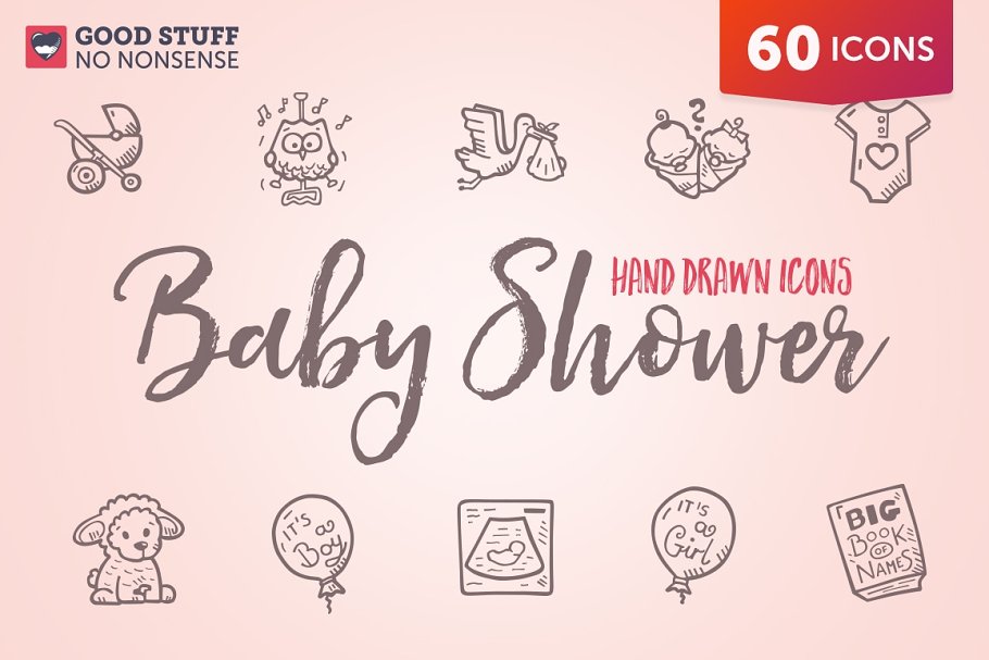 Download Baby Shower - Hand Drawn Icons