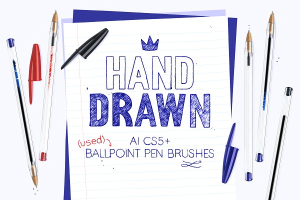 Download AI used ballpoint pen brushes