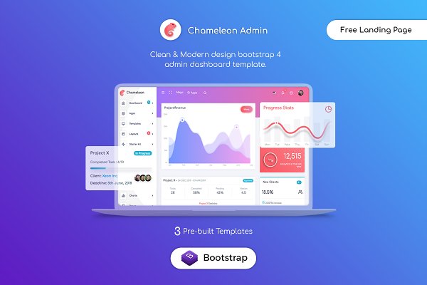 Download Chameleon Bootstrap 4 Admin Template
