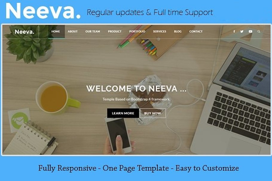 Download Neeva - One Page Bootstrap template