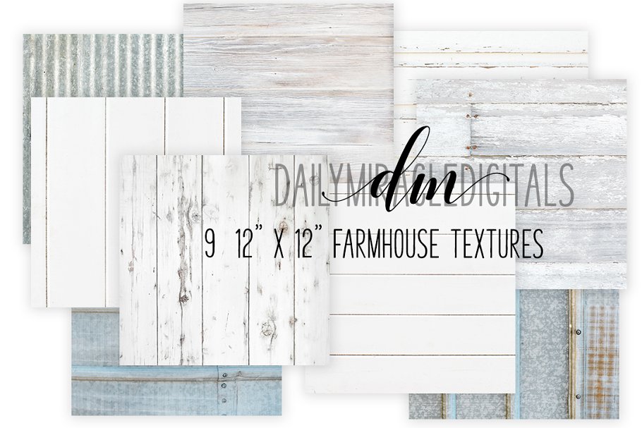 Download 9 Farmhouse texture digital papers