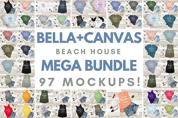 Download Mockup Bundle Bella Canvas T-Shirt