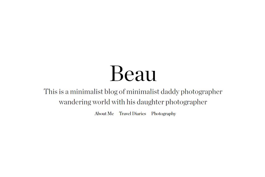 Download Beau Personal Blogging HTML template