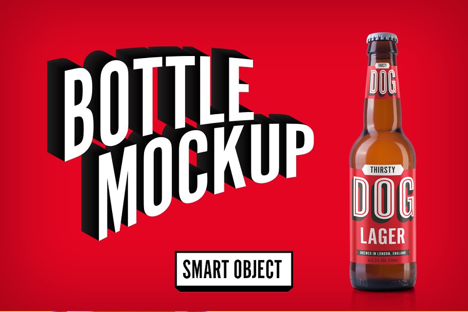 Download Beer bottle mockup