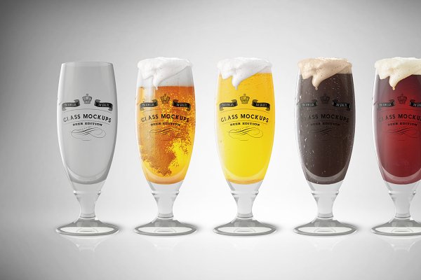 Download Glass Mockup - Beer Glass Mockup 6