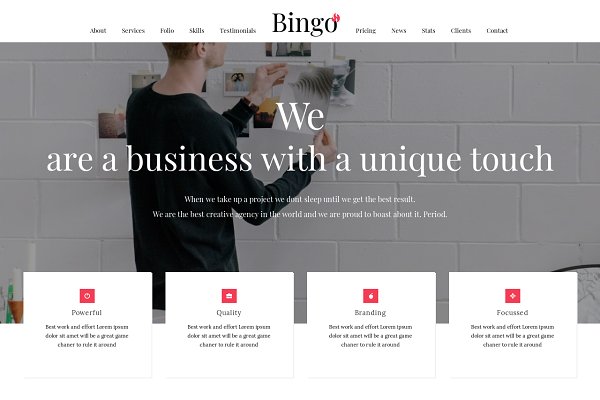 Download Bingo - A Bootstrap Business Theme