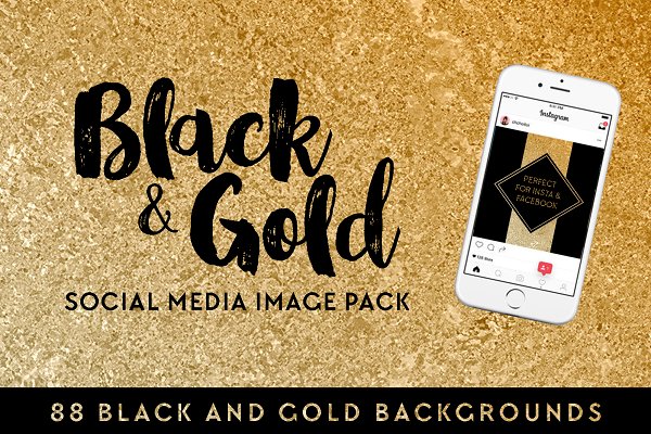Download Black & Gold Social Media Image Pack