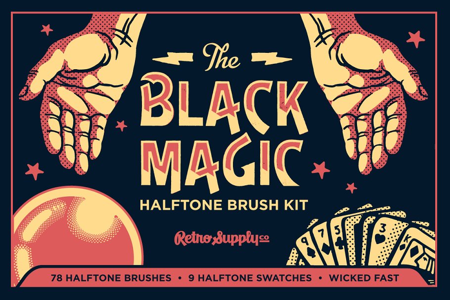 Download Black Magic Vector Halftone Brushes