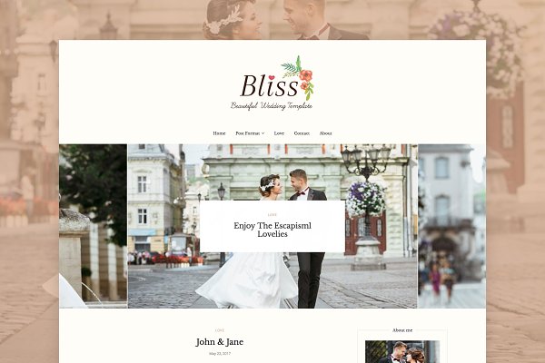 Download Bliss - Wedding WordPress Blog Theme