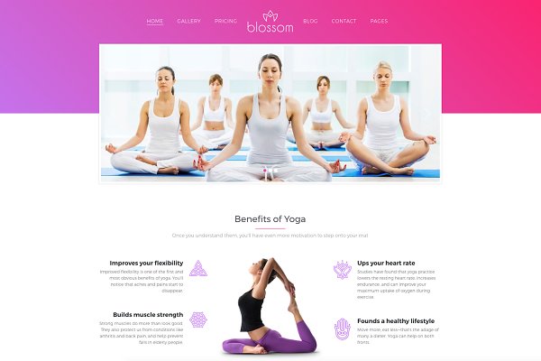 Download Blossom a Health and Yoga WP Theme
