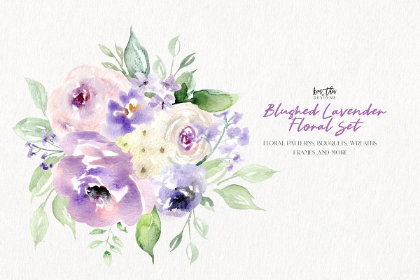 Download Blushed Lavender Floral Set