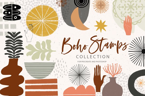 Download Boho Stamps for Procreate & PS