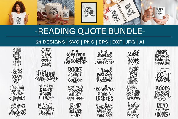 Download Reading SVG Bundle design set| Book