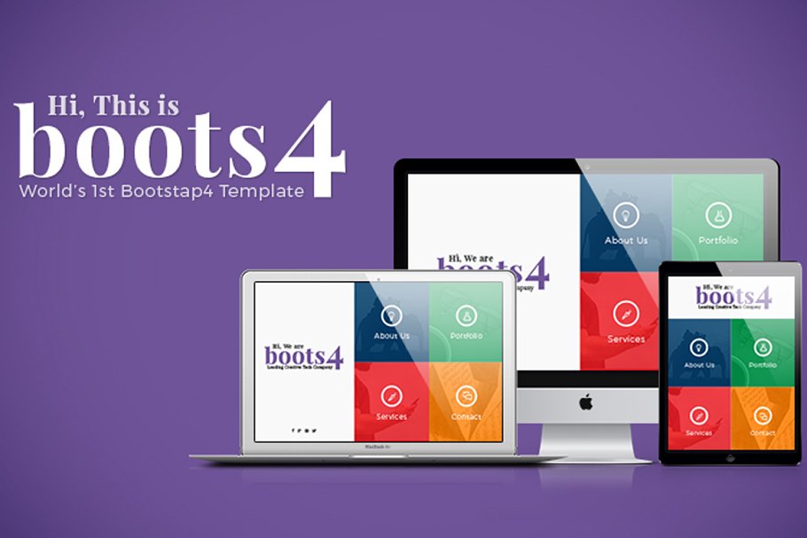 Download Boots4 Creative Bootstrap 4 Template