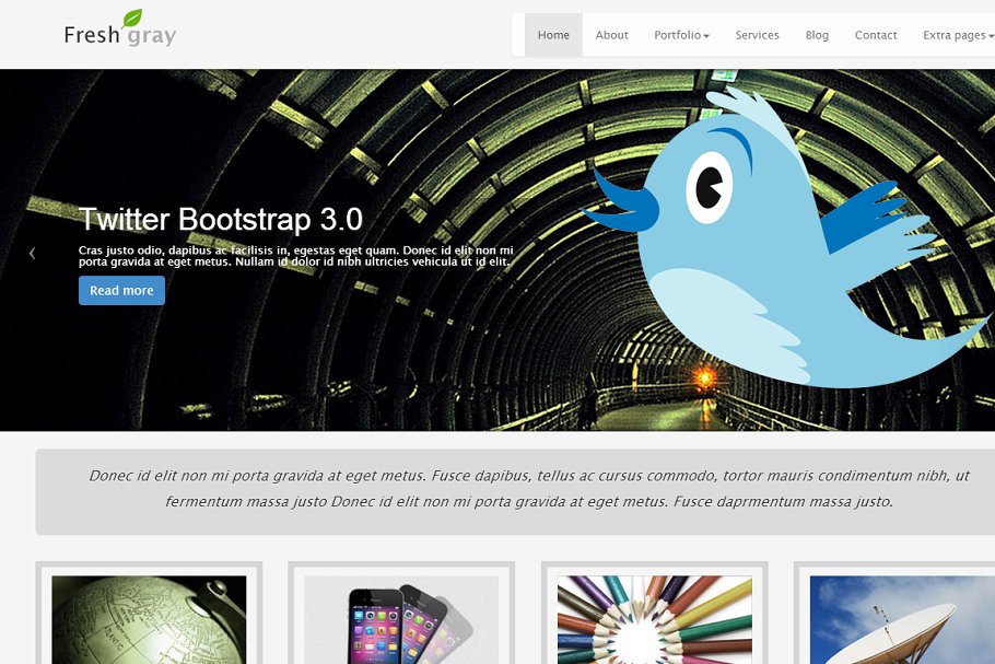 Download Grey Theme Bootstrap 3.0