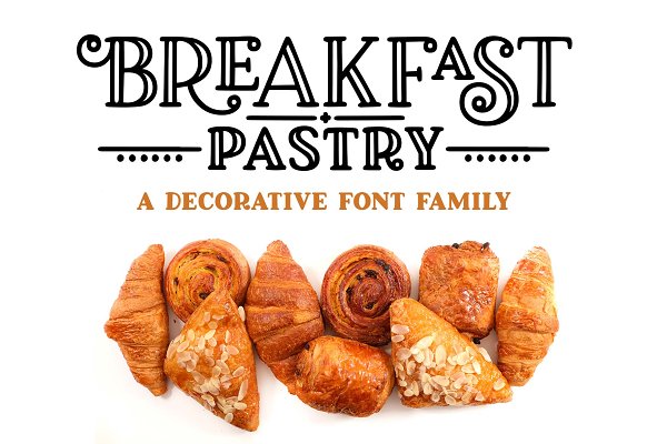 Download Breakfast Pastry: a decorative font!