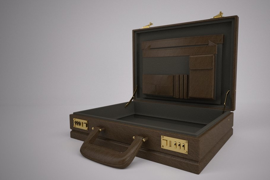 Download Leather Attaché Briefcase [Rigged]