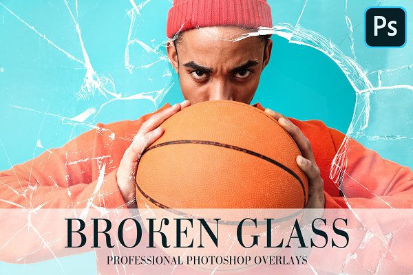 Download Broken Glass Overlays Photoshop