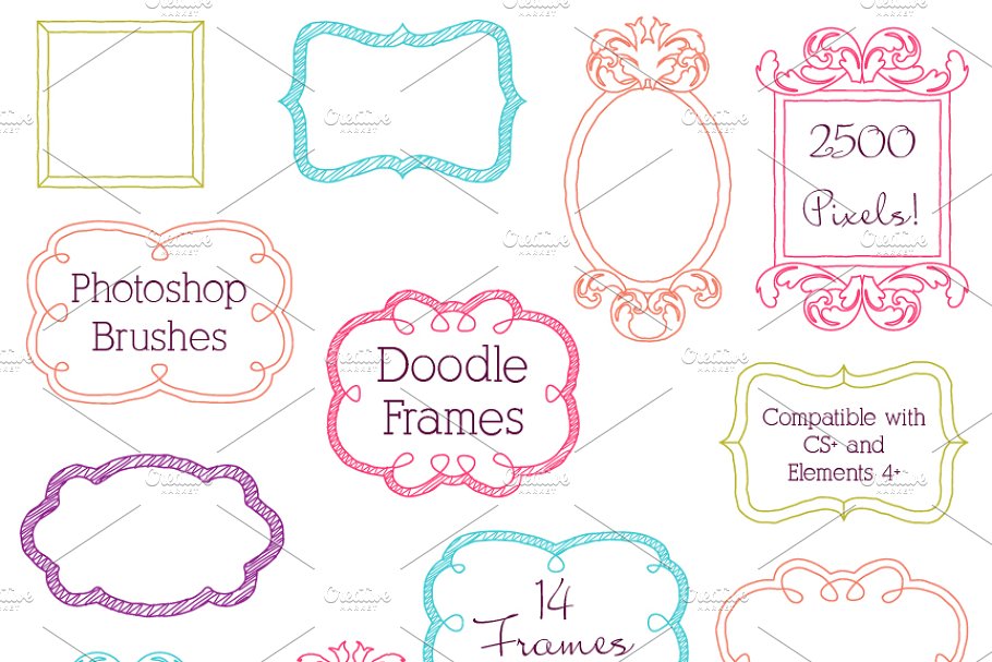 Download Doodle Frames Photoshop Brushes