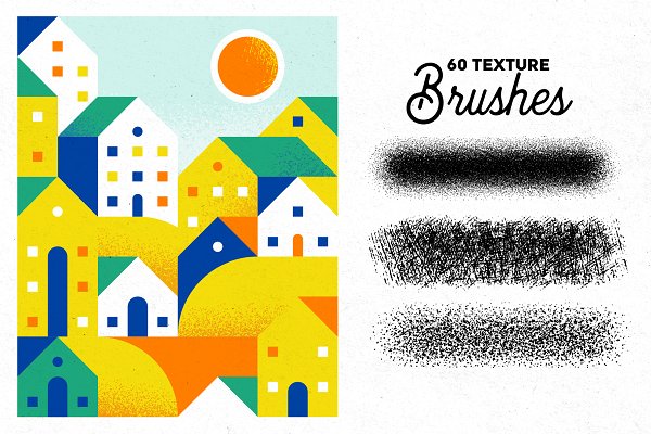 Download 60 Vector Texture Brushes