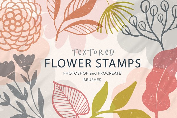 Download Textured Flower Stamp Brushes
