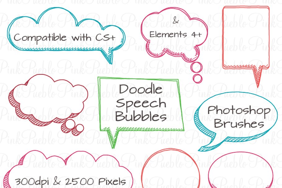 Download Doodle Speech Bubbles PS Brushes