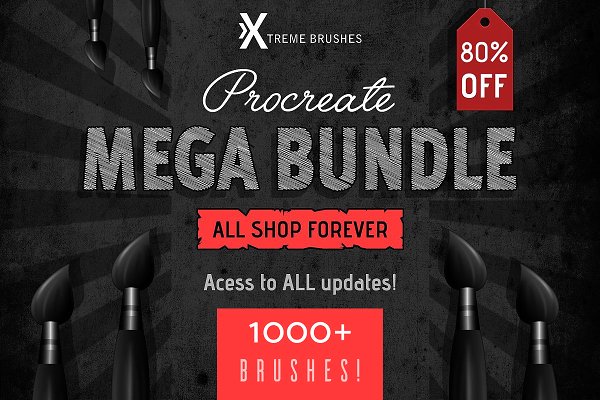 Download Procreate MEGA BUNDLE! (1K+ BRUSHES)