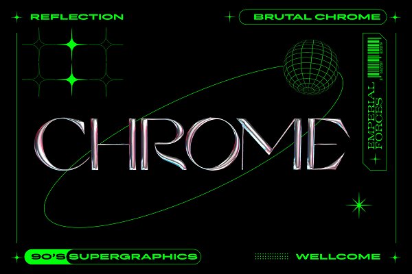 Download Brutal Chrome Text Effect