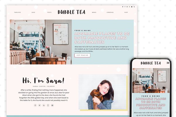 Download Bubble Tea Wordpress Theme Blog