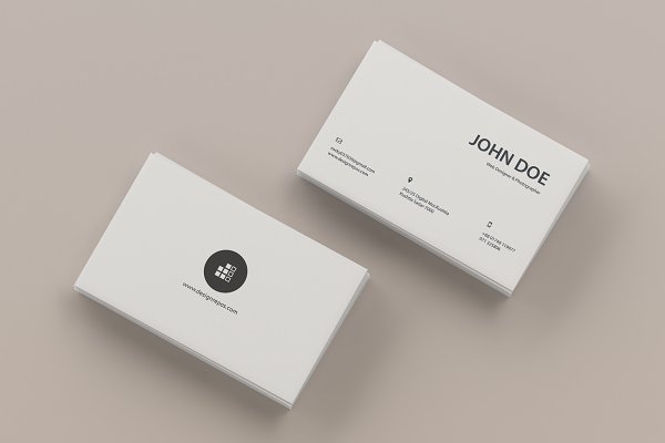 Download Top View Business Card Mockup