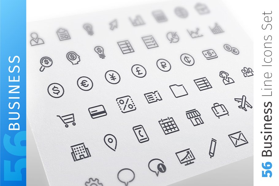 Download Business Line Icons Set