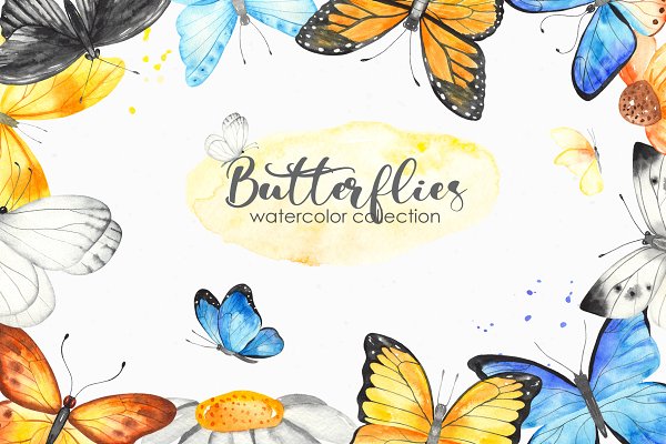 Download Butterflies Watercolor collection