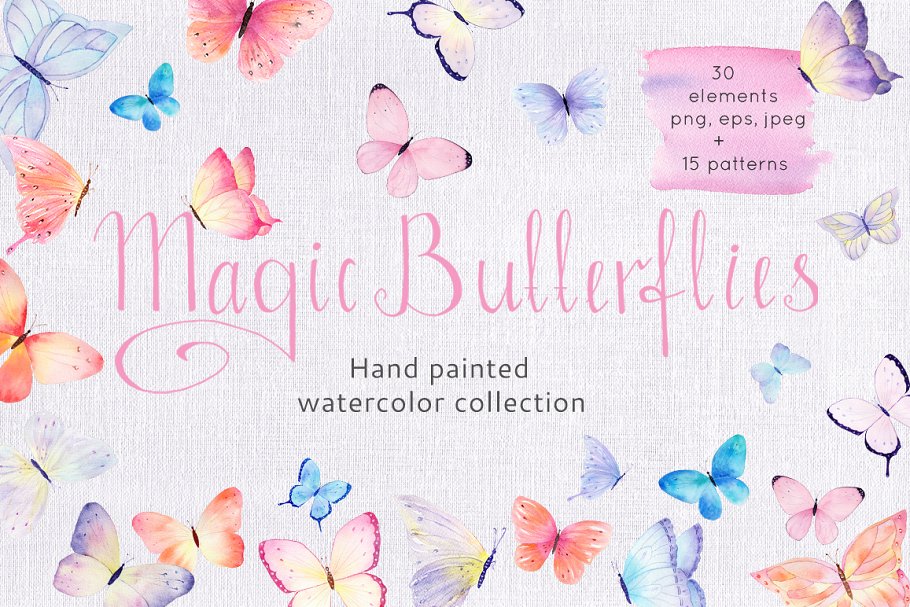 Download Butterfly Watercolor collection