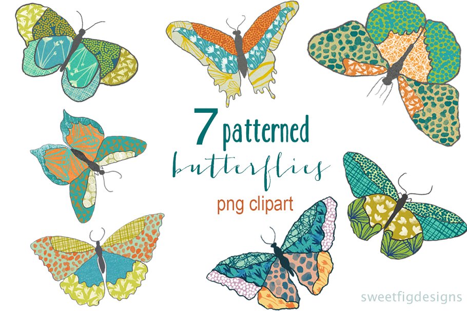 Download patterned butterfly PNG clipart