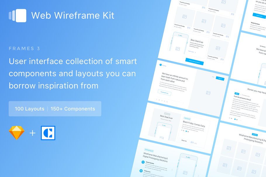 Download Frames 3 - Web Wireframe Kit