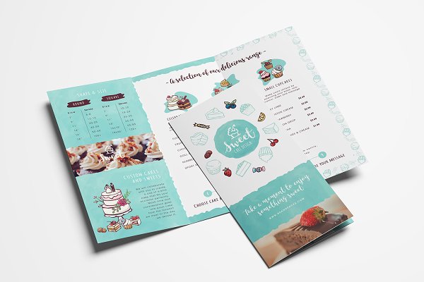 Download Cake Shop Trifold Brochure Template